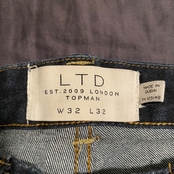 Topman Stretch Skinny Raw Selvedge Denim - Size 32 - Picture 3 of 4